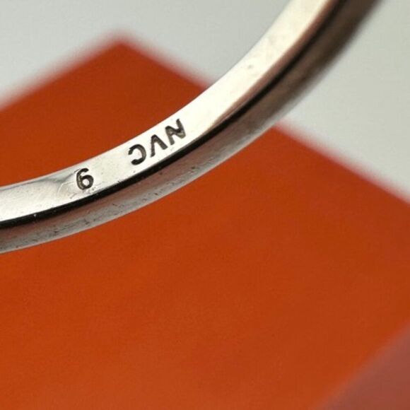 Nataliya V Collister NVC Sterling Silver CZ Engagement Solitaire Ring size 9 - Picture 5 of 7